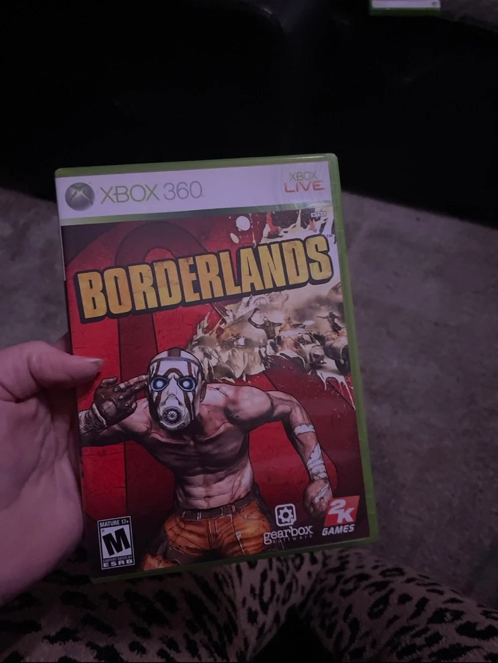 Microsoft Xbox 360 Borderlands - Red and Yellow Cover